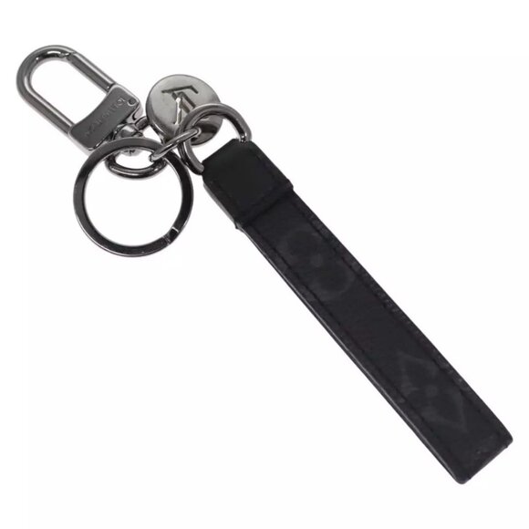 LOUIS VUITTON Monogram Eclipse Porte Cles Dragonne Key Holder M61950 Auth EC798 - Picture 3 of 10
